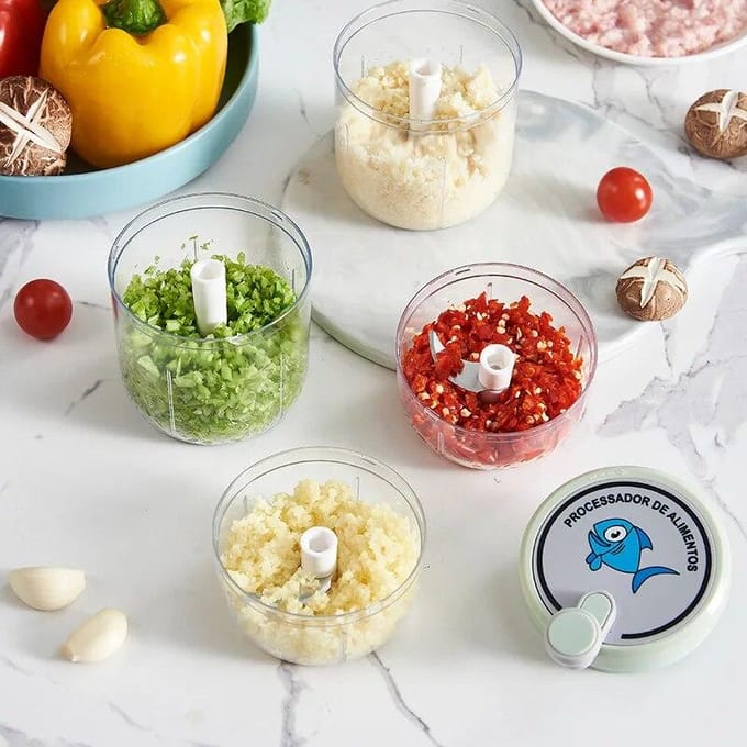 1Pc Handleiding Chopper Voor Groente Fruit Uien Peper Chopper Pull Mincer Blender Mixer Knoflook Crusher Keuken Gadgets lichtgroene kleur