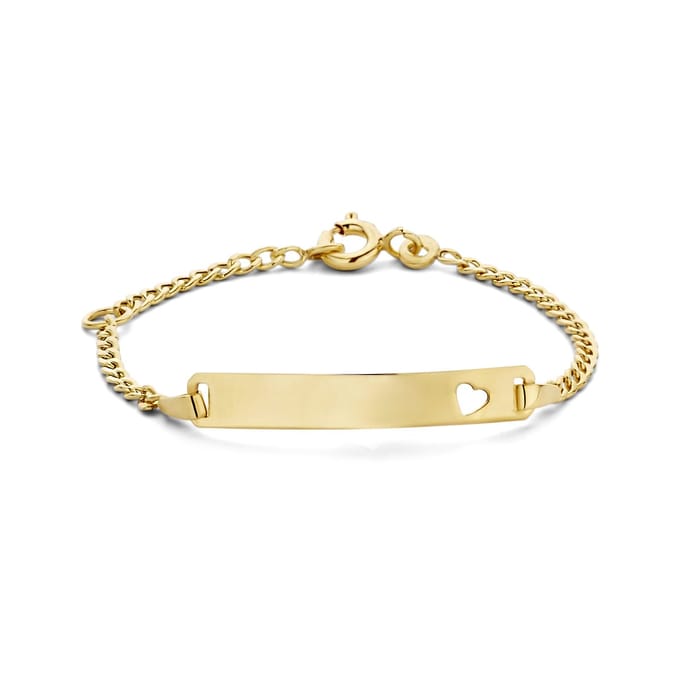 9k Graveerarmband Hart Plaat 1,8 Mm