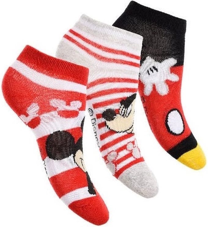 Mickey Mouse -enkelsokken Mickey Mouse - 3 paar - jongens - maat 27/30