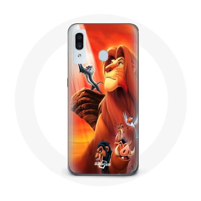 Coque pour Samsung Galaxy A30 Le Roi Lion Simba et Mufasa