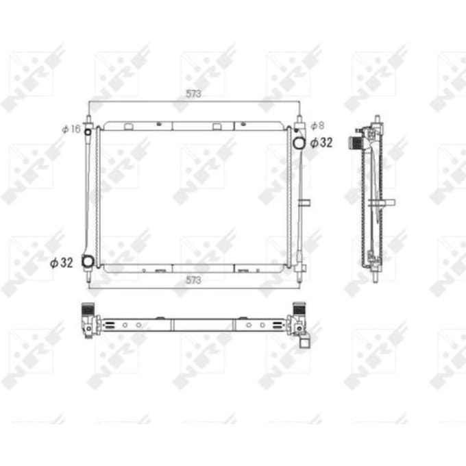 Radiator, motorkoeling NRF 53758