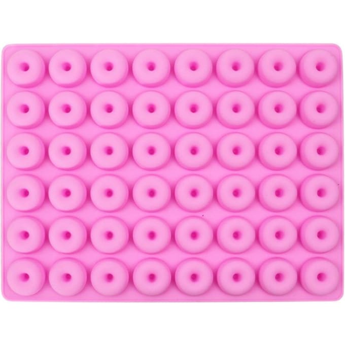 48 Holte Mini Siliconen Donut Bakvorm Chocolade Donut Cakevorm Parsty Bakvorm roze