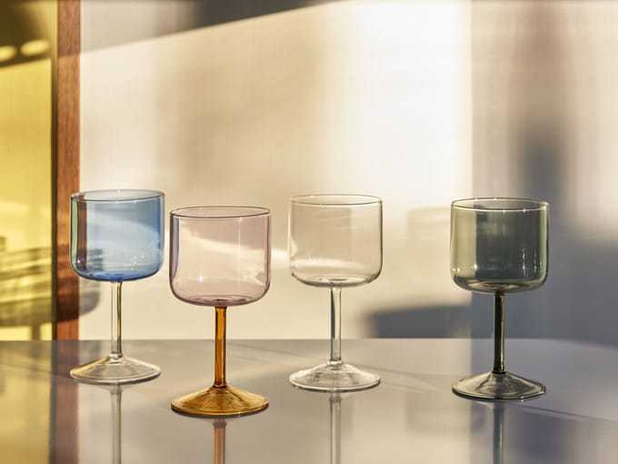 HAY - Tint Wijnglas set van 2 - green pink - groen