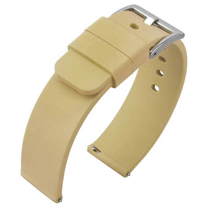Silicone Rubberen Horlogebandje- Makkelijk Zelf te Monteren - Beige 18mm