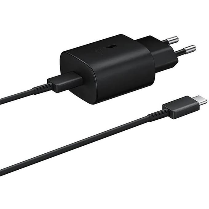 Chargeur mural Samsung 25W USB-C avec câble USB-C - Noir