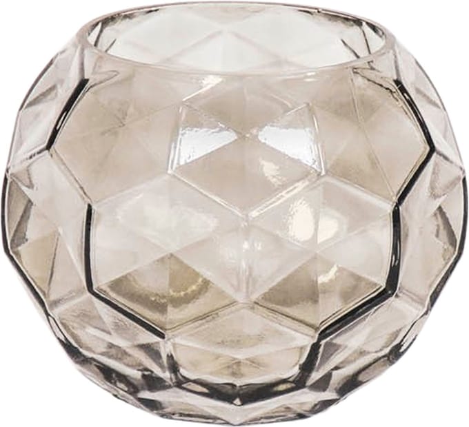 Housevitamin Vaas - Patroon Smokey Glas 17x14cm