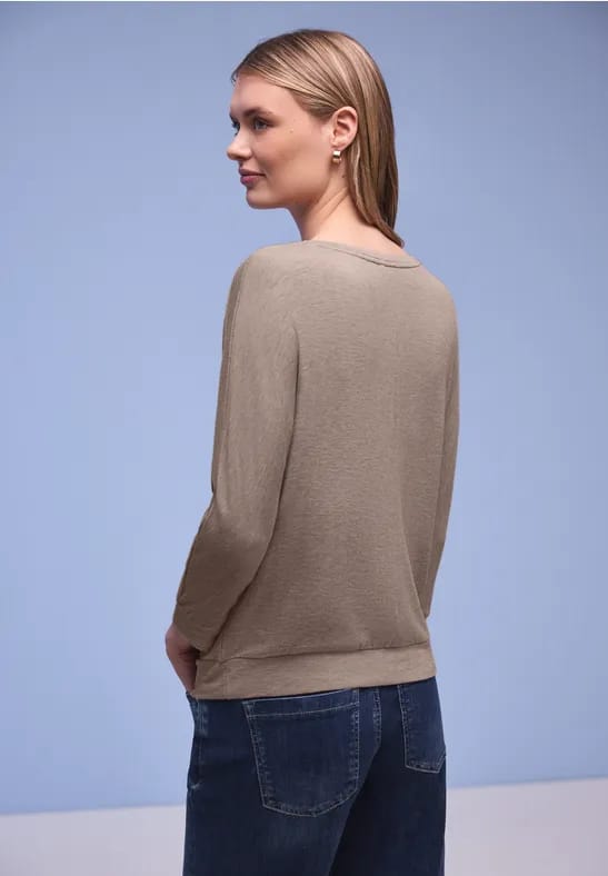 Shirt met gemêleerde look