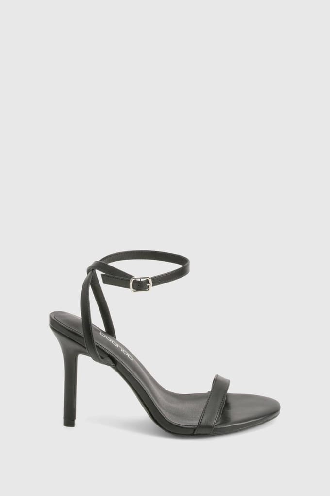 boohoo Dames Barely There Heels | Zwart | Maat: 40