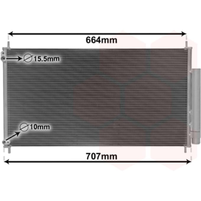 Condensator, airconditioning VAN WEZEL 25015703