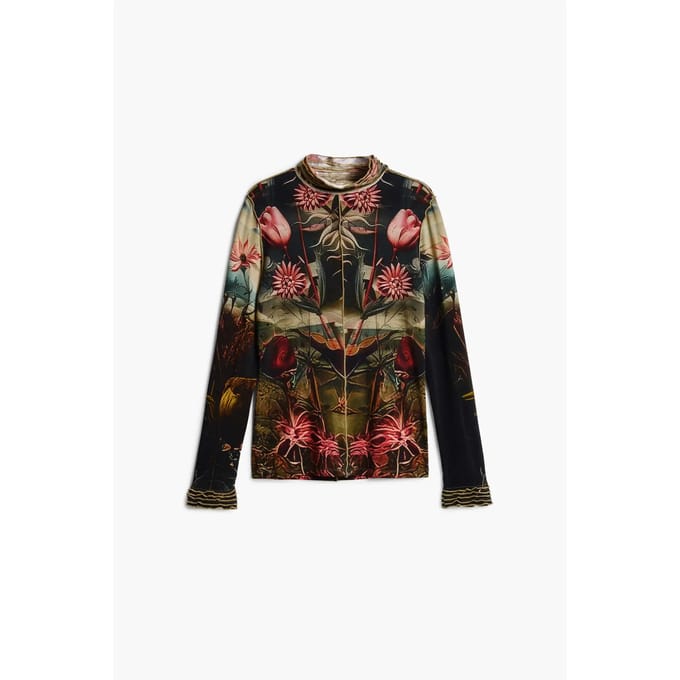 T-shirt met lange mouwen bedrukt vrouw Desigual