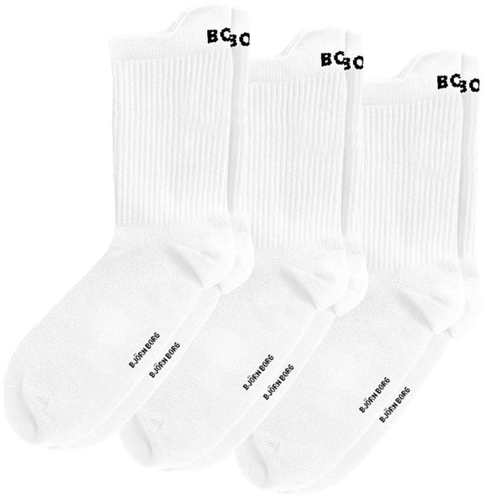 Björn Borg unisex performance 3P sokken mini logo wit