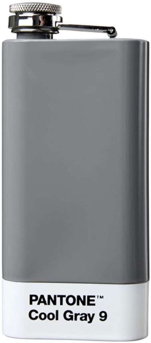 Copenhagen Design - Heupfles 150 ml - Cool Gray 009 - Roestvast Staal - Grijs -