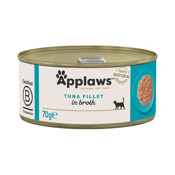 24x70g Tonijnfilet Applaws Kattenvoer