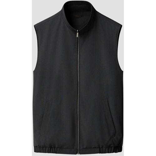 Eton Solid Color Reversible Body-Warmer Donker Grijs / male