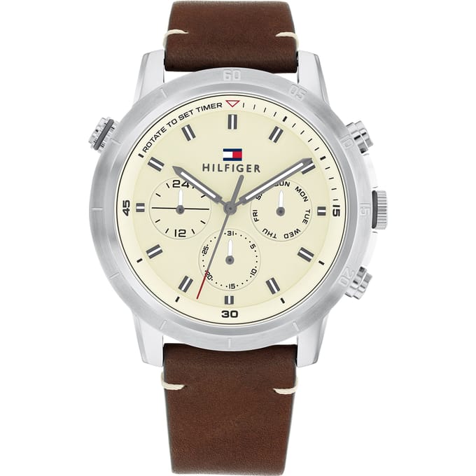 Tommy Hilfiger Troy Heren Bruine Horloge 1792102