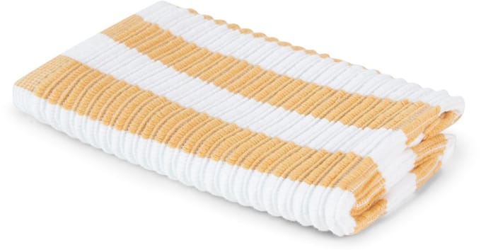Linolux Vaatdoek Gestreept - Wit Geel - 100% katoen - 12 stuks