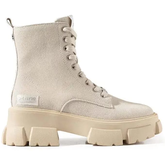Steve Madden Tanker Veterschoenen Hak - beige - Maat 40
