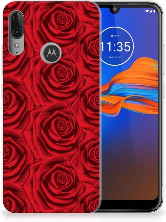 Motorola Moto E6 Plus TPU Case Red Roses