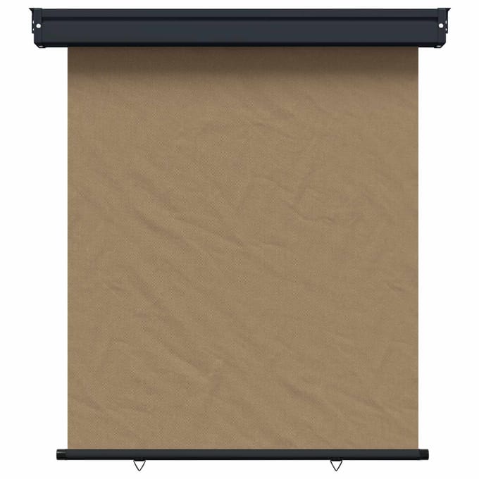 vidaXL Zijscherm Balkon 117 x 250 cm 100% polyester ijzer staal Taupe