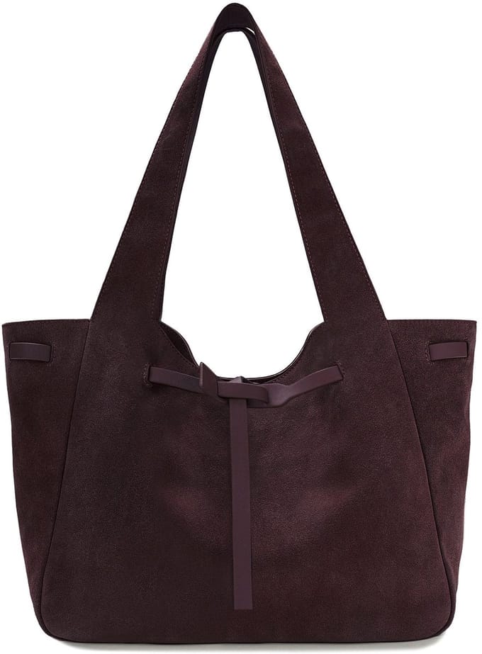 LES VISIONNAIRES Garbriella Shopper Tas Leer 40 cm - 12 L - aubergine