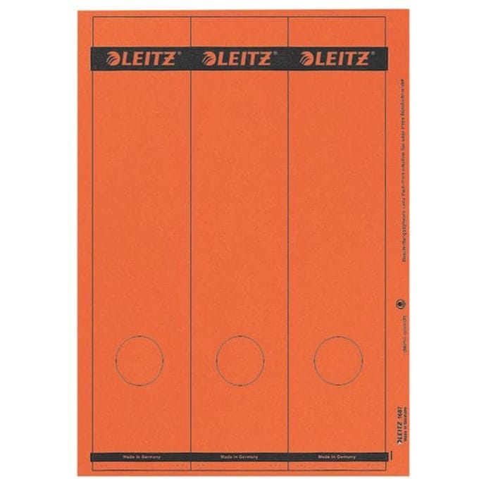 LEITZ® rugetiketten lang, via pc beletterbaar, rugbreedte 80 mm, zelfklevend 75 st., rood