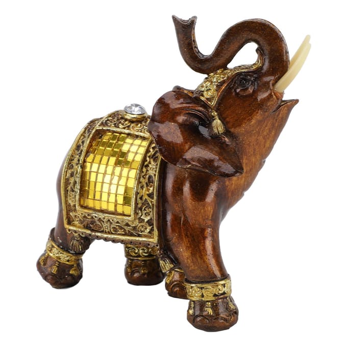 Decoratief Olifantenbeeld Synthetische Hars Uitstekende Afwerking Olifant Decor Beeld voor Wonen S black
