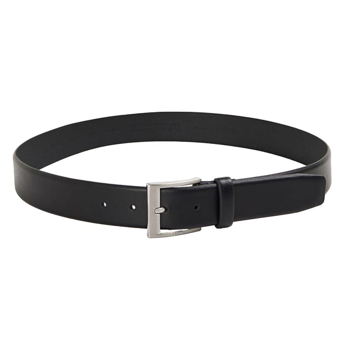 Hugo Boss Heren leren riem (Zwart)