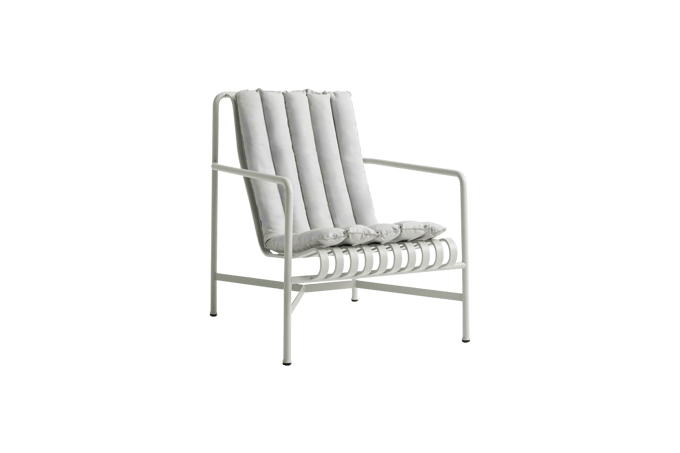 HAY Palissade Soft Gewatteerd kussen voor Lounge Chair High - grijs