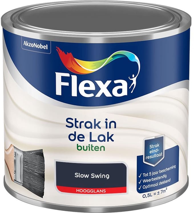 Flexa - Strak In De Lak Buitenlak Hoogglans - Slow Swing - Mengverf - 500 Ml