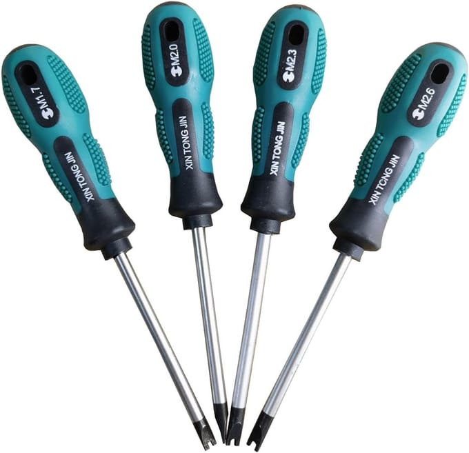 Solidchoice - Set van 4 U-vormige Magnetische Schroevendraaiers 75 mm