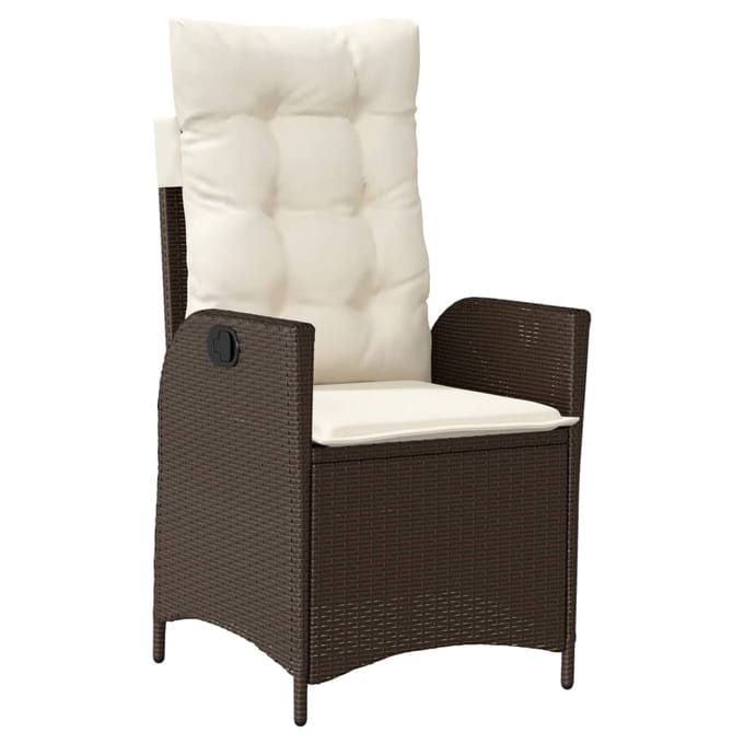 vidaXL - 9-delige - Tuinset - met - kussens - poly - rattan - bruin