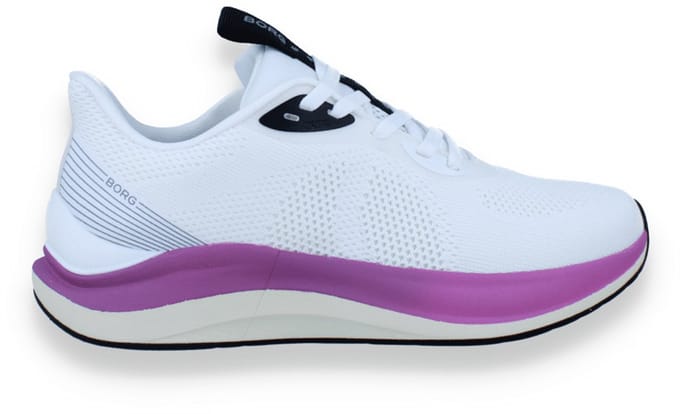 Bjorn Borg Dames Sneaker Ace Knt White-pink Fade | Wit | Maat: 41