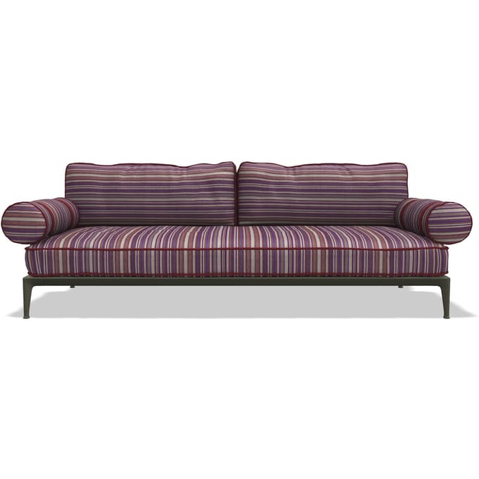 B&B Italia Ribes 3-zitsbank Armrollen - Salvia - Elisir 315 Stretta Mattone