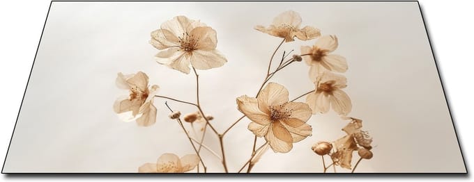 Papillon Inductie beschermer - Antislip afdekmat - 80x52 - Droogbloem tak
