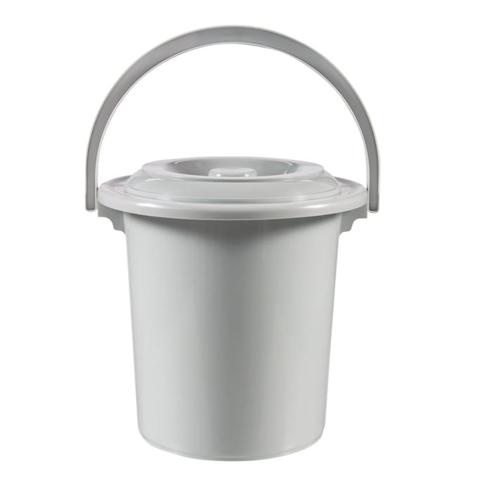 Curver Toiletemmer met deksel - 10L - 31 cm - Lichtgrijs