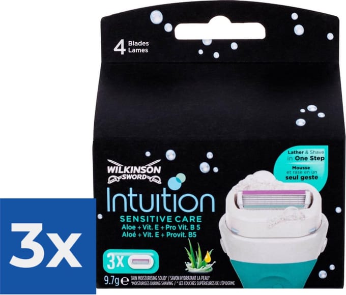 Wilkinson Intuition Sensitive Care Scheermesjes - 3 stuks  Single Item - Voordeelverpakking 3 stuks