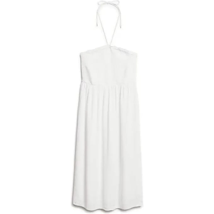 Superdry - Midi-strandjurk met smokwerk - Dames - Jurken