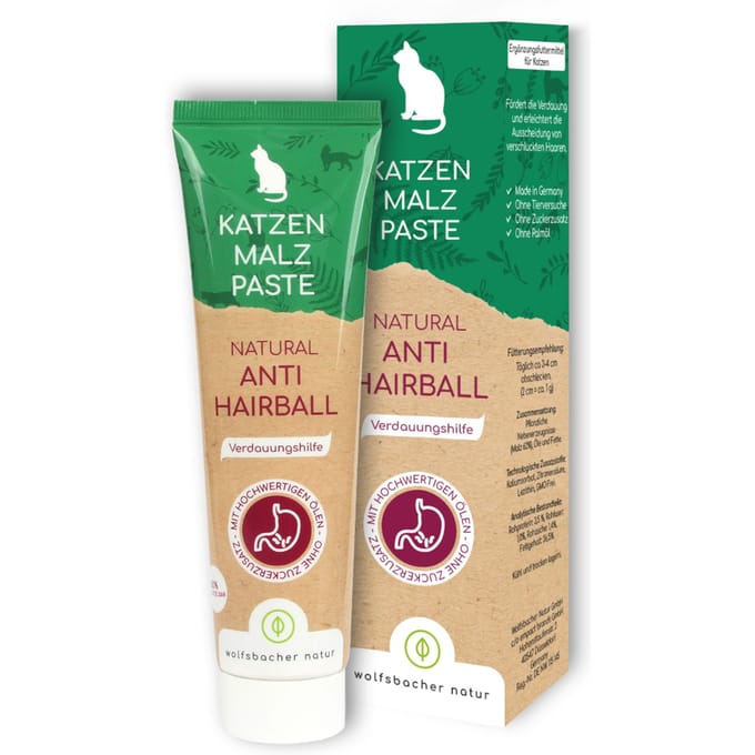 100g Wolfsbacher Nature Anti-Haarbal pasta aanvullend diervoeder voor honden
