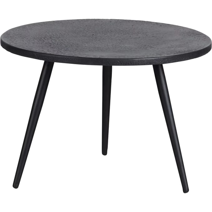 WOOOD Suze Bijzettafels - Hout/metaal - Zwart - Set van 2