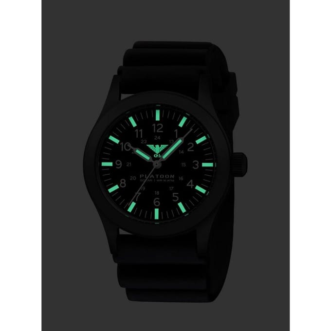 KHS - KHS.PLABSS.DB - Polshorloge - Platoon Black Steel Solar - Heren
