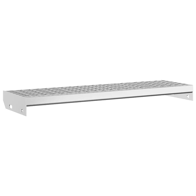 vidaXL - Traptrede - rooster - 80x24x7 - cm - gegalvaniseerd - staal