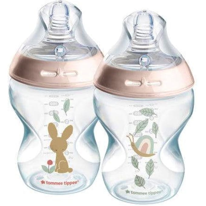 Tommee Tippee Natural Start Baby Bottle 2 x 260 ml - Deco Pink 2 pcs + 260 ml