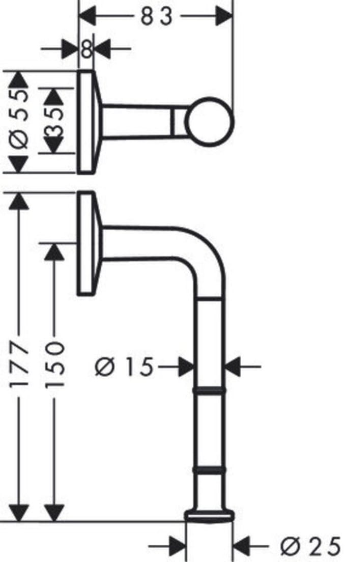 hansgrohe AXOR UNIVERSAL CircularToiletrolhouder, 42856800