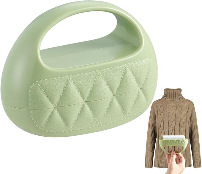 Pluisverwijderaar Roller - Kleverige Roller - Kleding Reinigen - Wasbaar Herbruikbaar - Compact Formaat - Groen