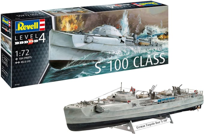 Revell Modelbouwpakket Militaire voertuigen - 05162 German Fast Attack Craft S-100 Plastic - 1:72 - Modelbouw