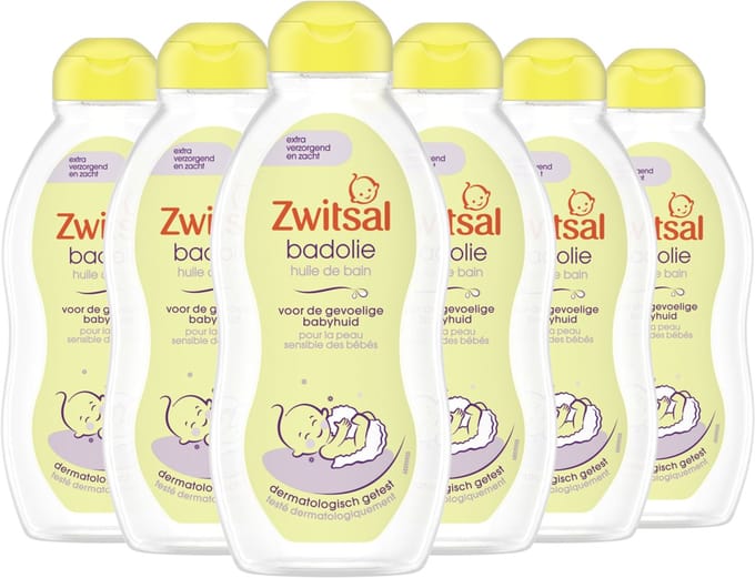 Zwitsal Baby Badolie - 6 x 200 ml - Voordeelverpakking