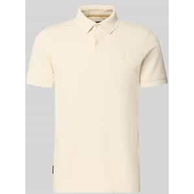 slim fit poloshirt met labeldetail