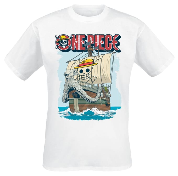One Piece - Anime T-shirt - Going Merry - S tot XXL - voor Mannen - wit