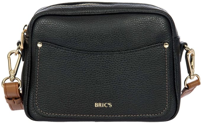 BRIC'S Leren schoudertas Gondola Magnolia Bag Black / Leather zwart