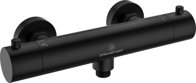 Dynamic Way RVS thermostaatkraan cooltouch zwart